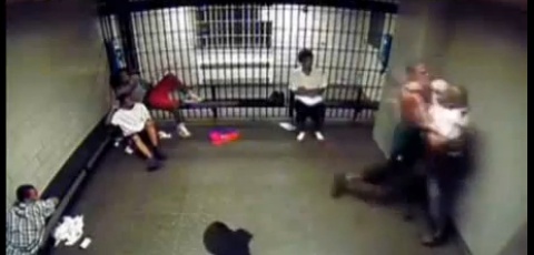 Brutal Jail Fight Knockout