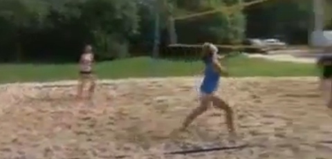 Volleyball Fail: Unexpected BJ